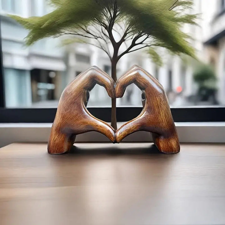 Lovenest Elegant Harpiks Skulptur - Symbol på Kjærlighet og Hengivenhet Luvikno