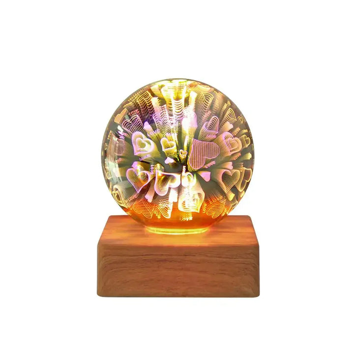 Elegant Crystal Ball Lampe med 3D Effekt Luvikno