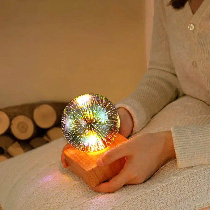 Elegant Crystal Ball Lampe med 3D Effekt Luvikno