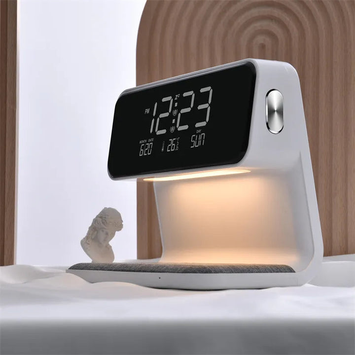 Lampe med klokke 3 i 1 | Luvikno