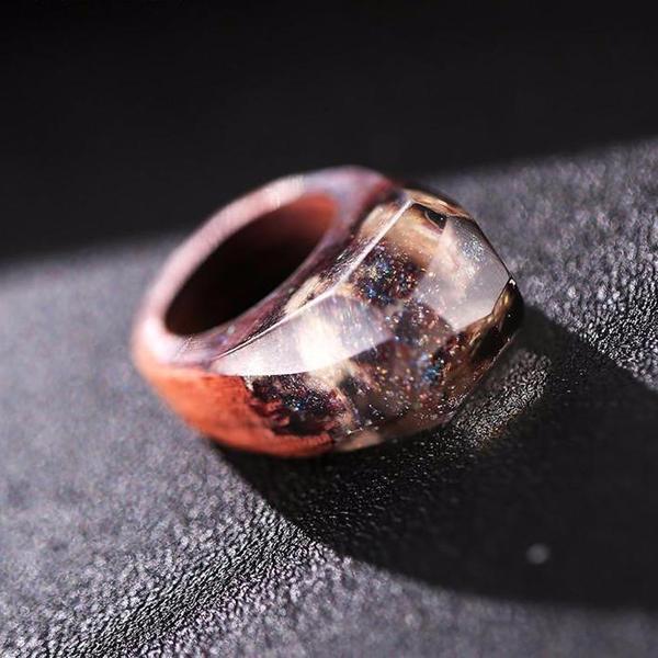 Quanta - Snøfall Harpiks Ring | Luvikno