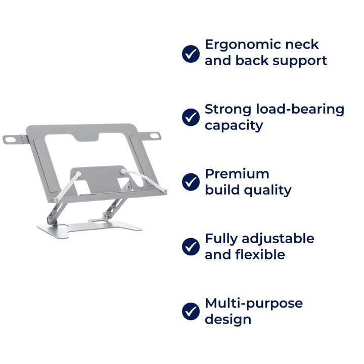 ReadEase | Justerbart Lese Stativ – Ergonomisk Nakkeavlastning – Sammenleggbart Kompakt Design – For Hjem, Kontor & Skrivebord Komfort Luvikno