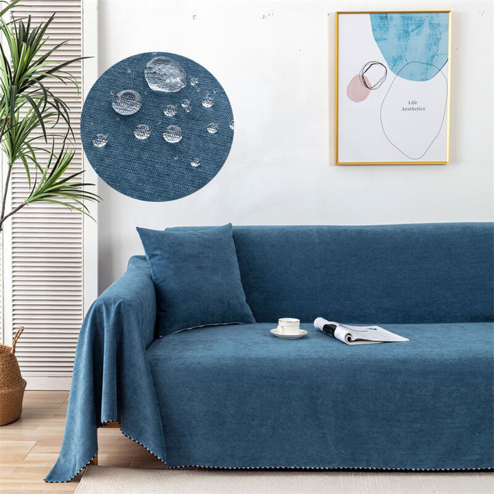 Premium vanntette sofa kastet dekke med jacquard kant | Luvikno