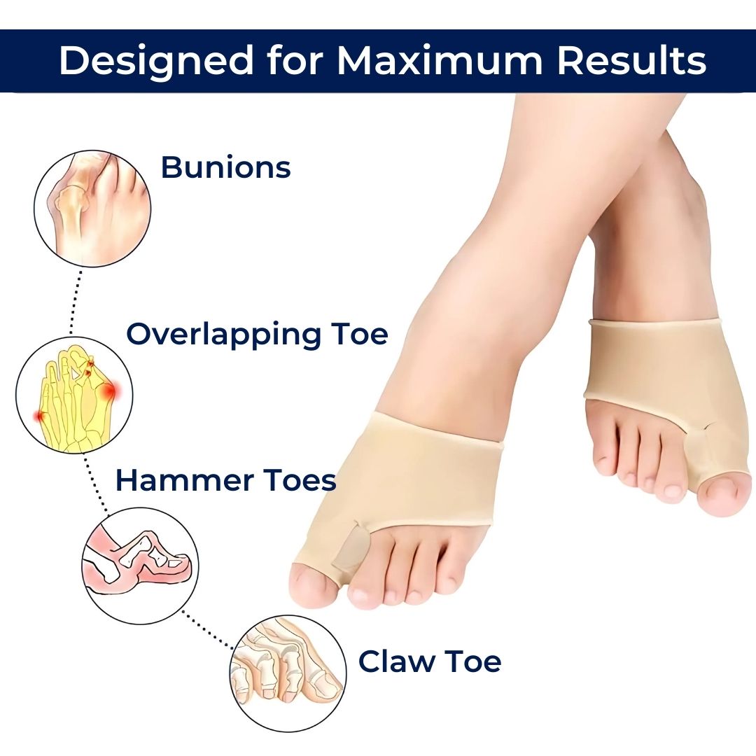 AlignWell Hallux Valgus Korrigerings Tå Separator | for Storetå Rejustering og Smertelindring – Ikke-Invasiv Løsning for Hallux Valgus Luvikno