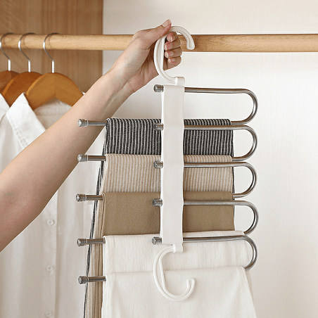 Plassbesparende multi-bukse hanger kleshanger | Luvikno