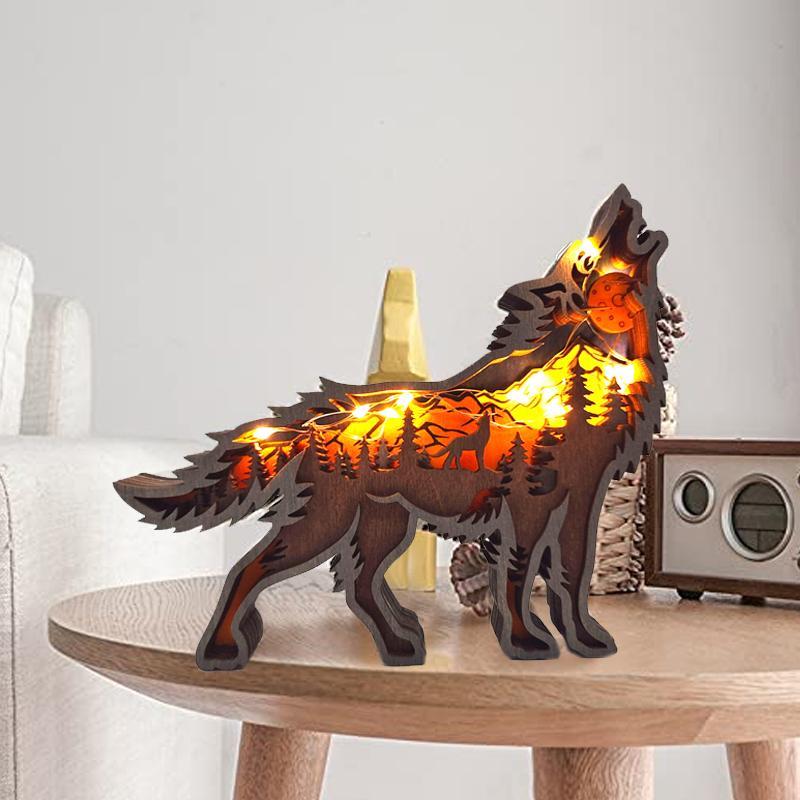 3D Hultt Tre Dyre Ornament | Luvikno