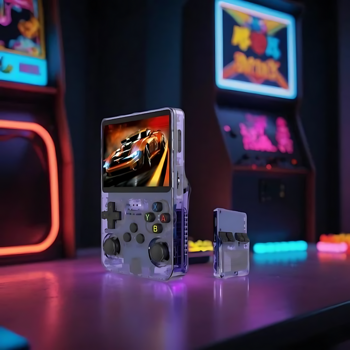 Retro Håndholdt Spillkonsoll med HD Skjerm & USB Lading Luvikno