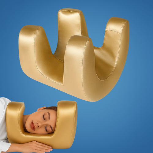 DermSleep | Anti‑Wrinkle Beauty Pillow – Kjølende Minne Skum – Ergonomisk Kontur – Hudpleie Støtte – Side- og Ryggsovende Luvikno