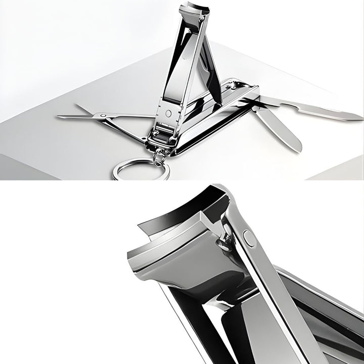 Funksjon Nail Clipper Tool – 6-i-1 Grooming Gadget – Premium Rustfritt Stål – Kompakt Reisebærer for Travle Profesjonelle Luvikno