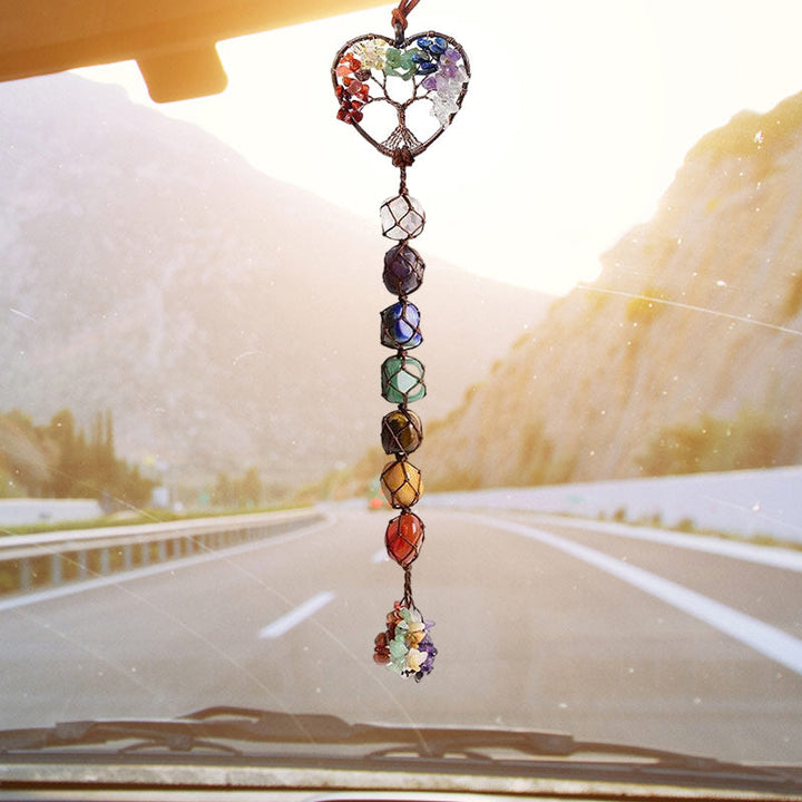 7 Chakra Stein Healing Crystal Tree of Life Dekorasjon | Luvikno