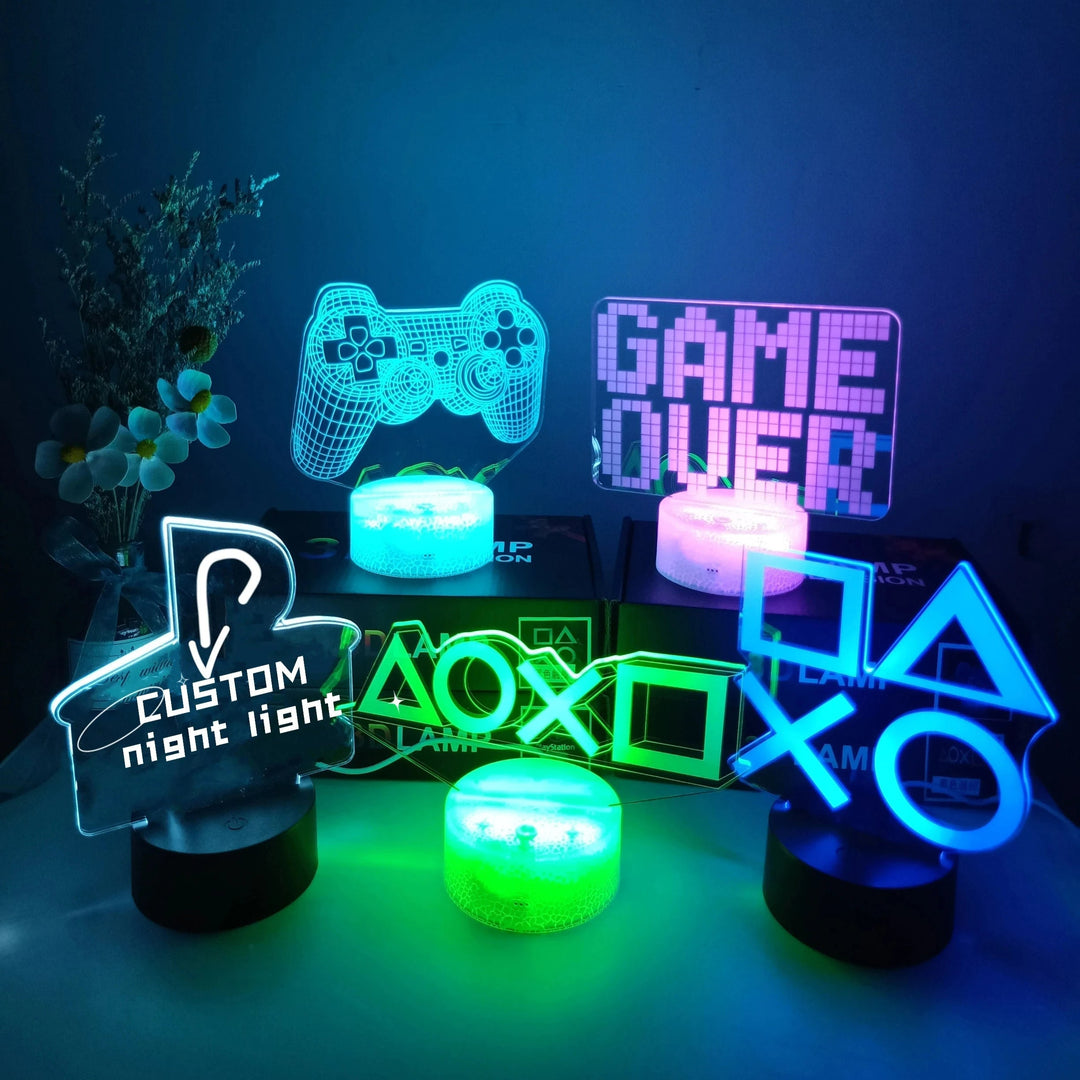 Gamer 3D LED-lamper | Luvikno