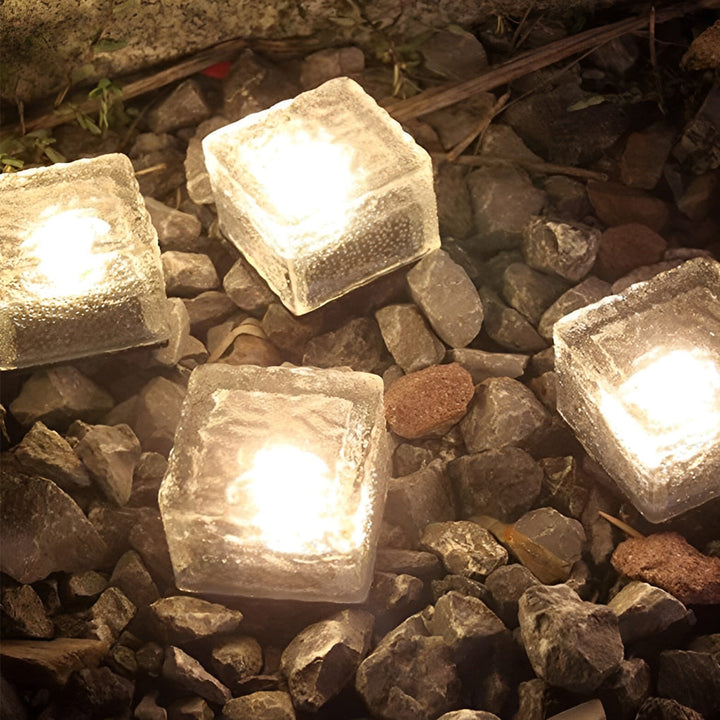 Square Creative Ice Luviknoock LED Vanntett Smart Solar Utendørs Belysning | Luvikno