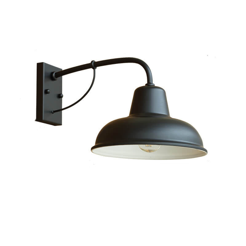 Vintage Iron Barn Vanntett Utendørs 1-Lyskilde Vegglampe | Luvikno