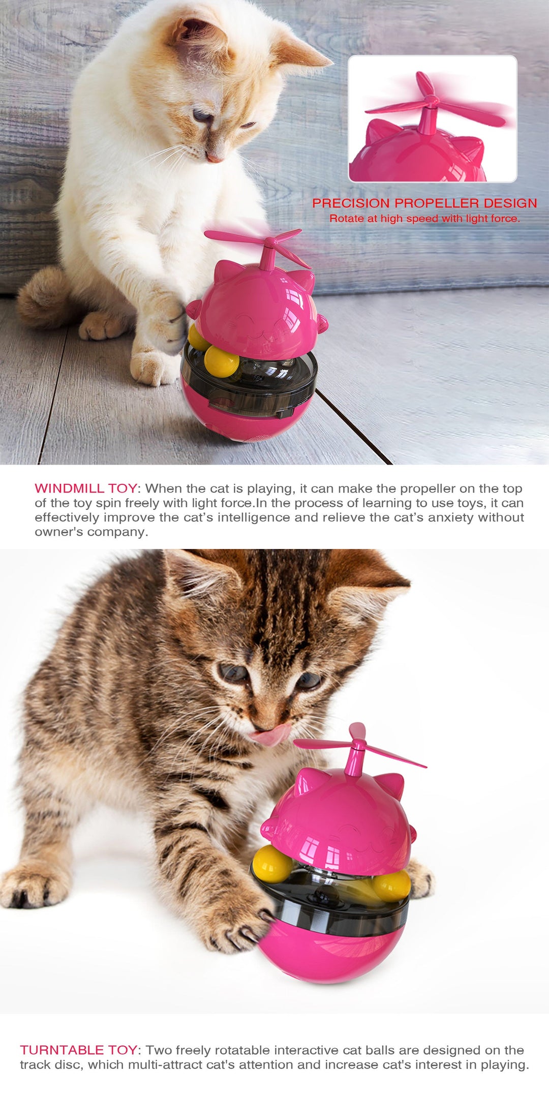 Whirlwind Lucky‑Cat Godbit‑fordelende Leketøy / For Katter Luvikno