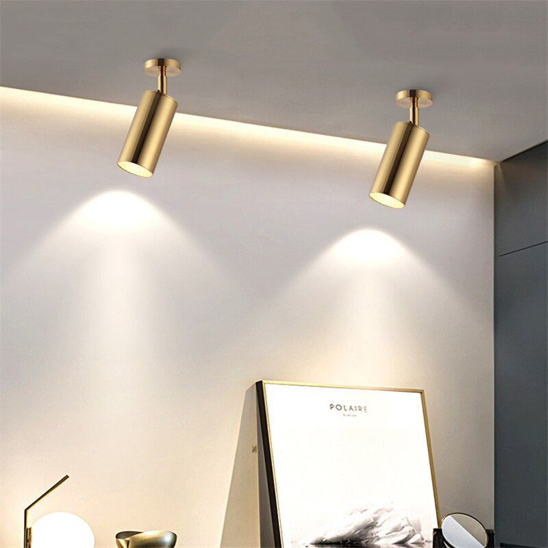 Luvikno | Nordisk Messing Gull Spotlight - 5W/10W Led -Lampe