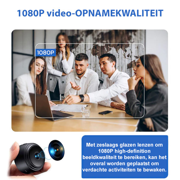 Luvikno | Kompakt Full HD Trådløs Overvåkingskamera med 160-Graders Vinkel, Nattyns og 72-Timers Batterilevetid for Hjemmesikkerhet