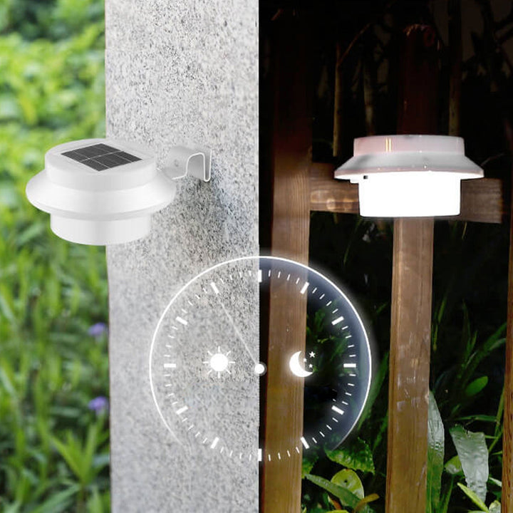 Solar Cylinder LED Utendørs Vanntett Gjerde Vegglampe | Luvikno