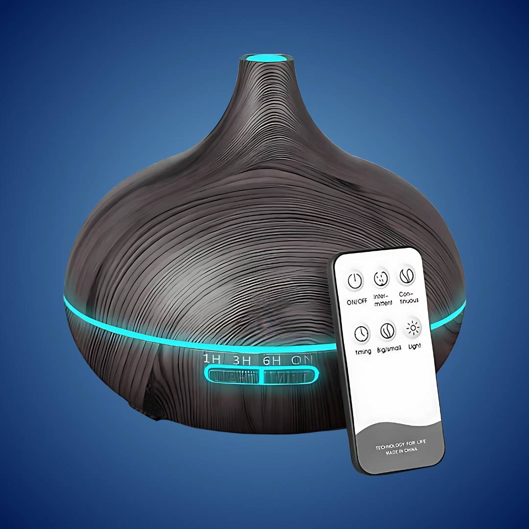 ZenAir Essensiell Oljediffuser og Luftfukter for Aromaterapi | Luftrensing og Fuktighetstrøst – Ideell for Velvære og Avslapning Luvikno