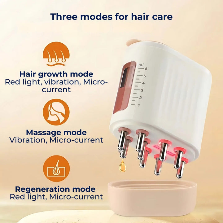 HairVibe Elektrisk Hodebunn Massager | Forbedret Blodgjennomstrømning – Stresslindring for å Fremme Hårvekst og Hodebunnhelse Luvikno