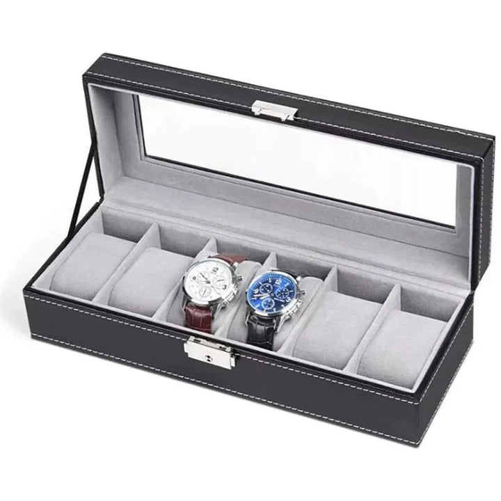 6 og 12 Slot Lær Klokke Organizer Luvikno