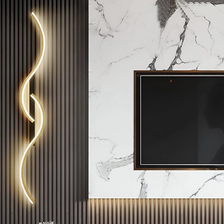 Moderne buet vegglampe for innendørs ambient belysning