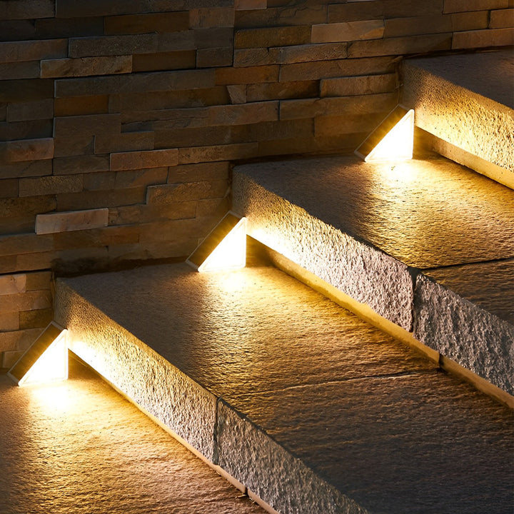 Trekantet Intelligent Vanntett LED Solutend Step Lighting | Luvikno