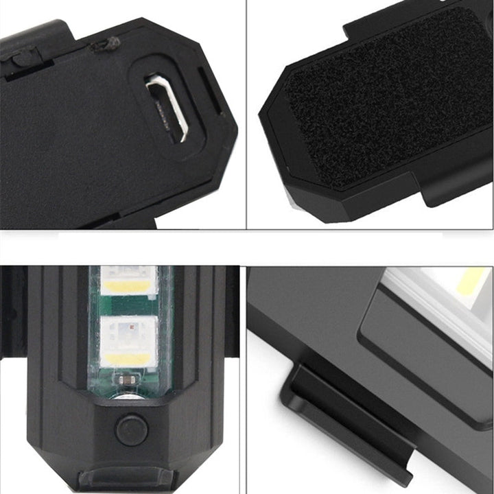 7 farger LED flylys strobe og USB lader | Luvikno