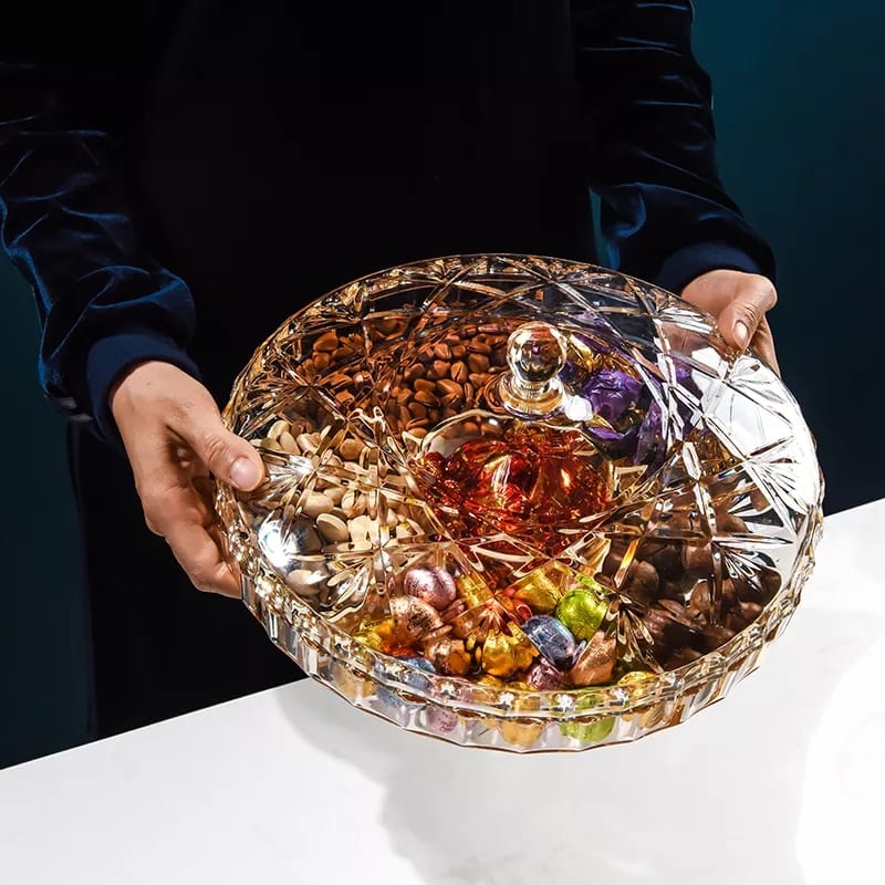 Akryl tørrefruits oppbevaringsboks med lokk Luvikno