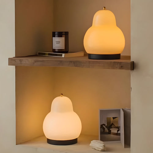 Luvikno | Elegant USB Pæreformet Bordlampe med Dimmbar LED