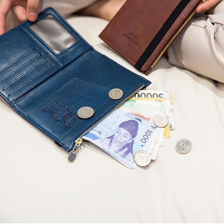 Men's Leather Passport Wallet with RFID Blocking | Luvikno