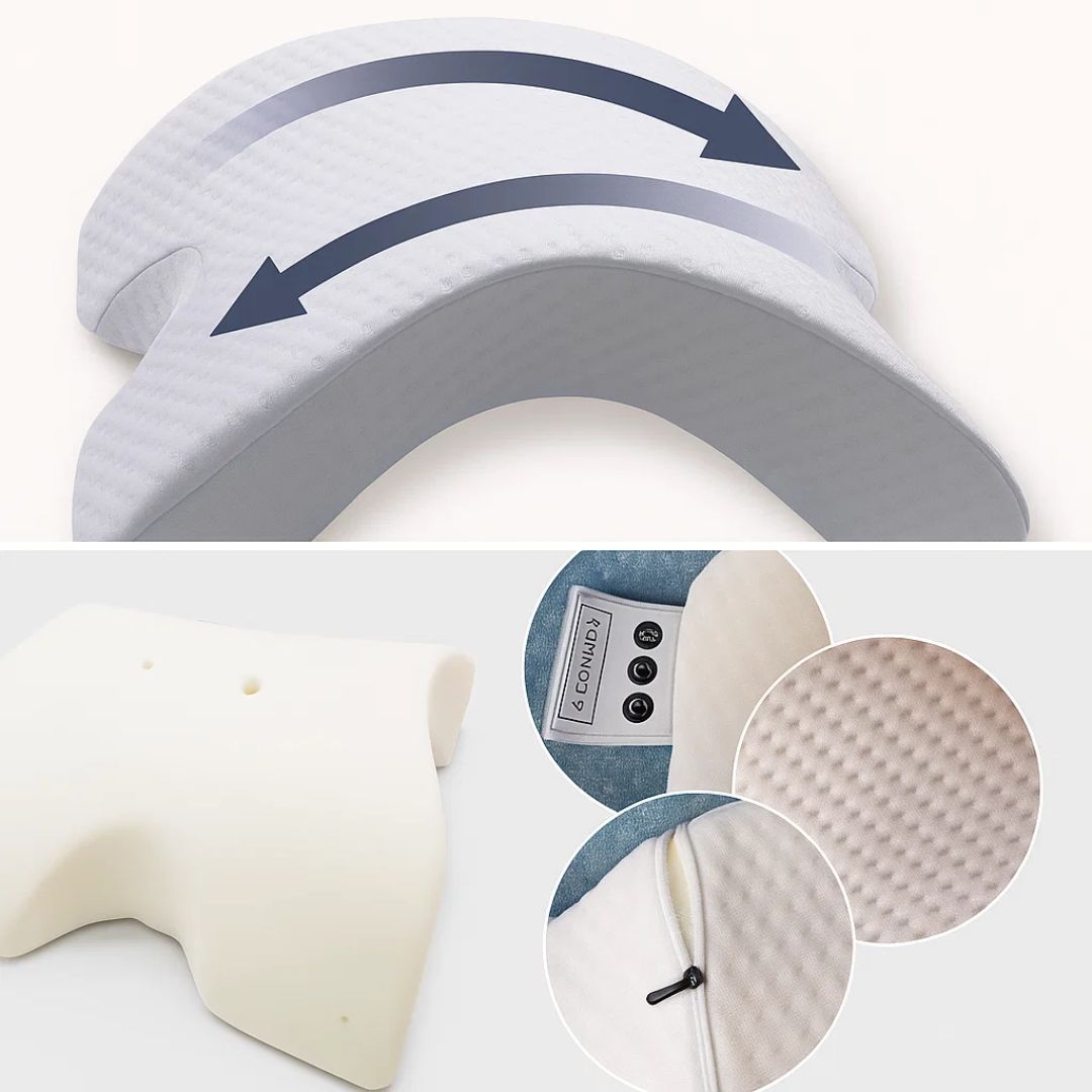 Spine Relief & Posture Alignment – Contour Memory Foam – Pain-Free Deep Sleep Support Luvikno