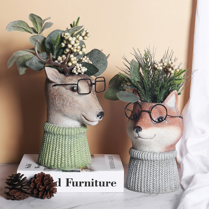 Resin Animal Flower Pot | Luvikno