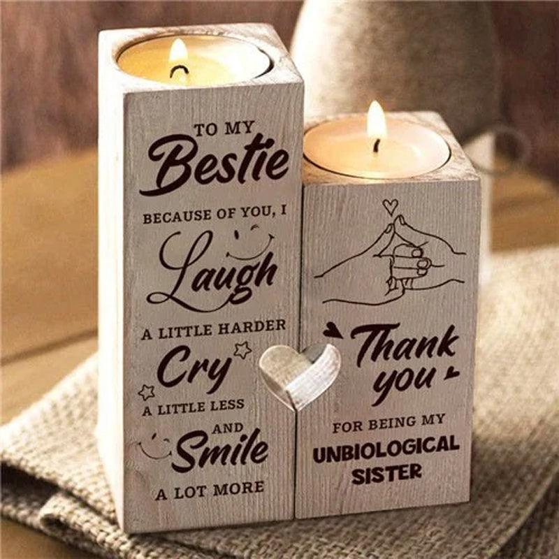 Smile A Lot More - Trelysestake med Stearinlys Gave til Dine Kjære | Luvikno