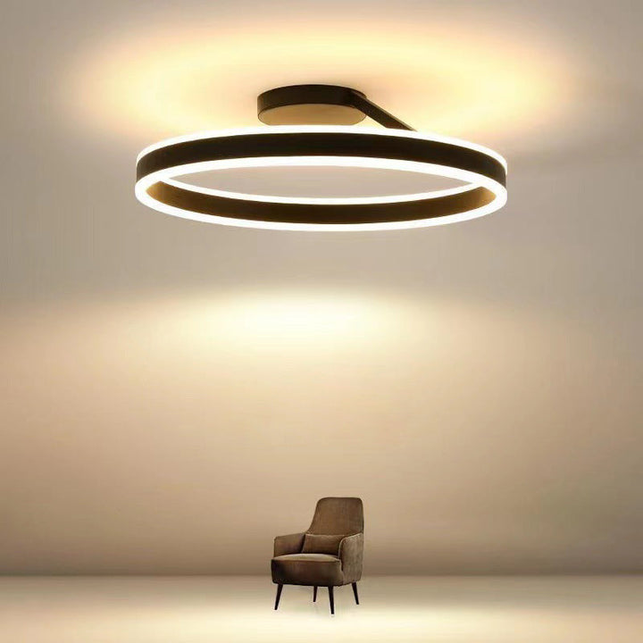 Luvikno | RadiantGlimmer Taklampe - Luksuriøs gull LED-belysning med metallelementer