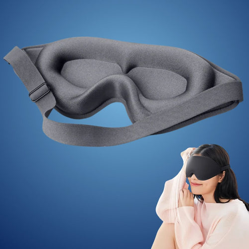 DreamSeal 3D Søvn Øyemasker | Lysblokkerende Maske - Søvn Blindfold - for Reiser - Meditasjon - Insomni - Dyp Søvn - Justerbar Stropp Luvikno