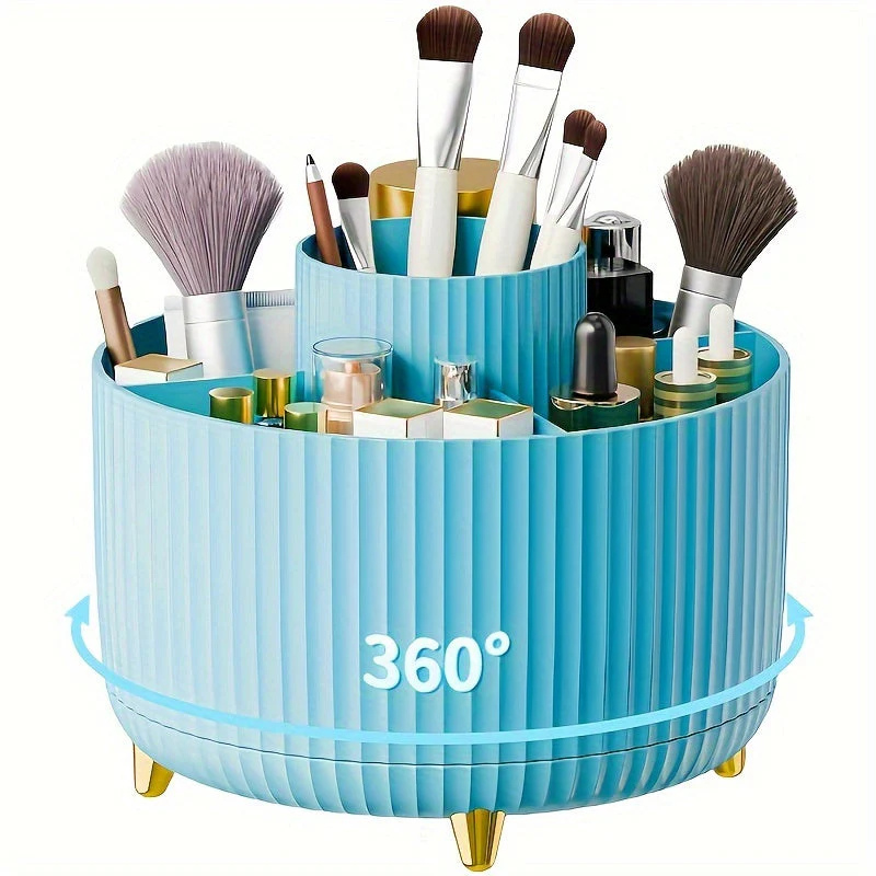 Sminkeorganisator | 360° Roterende Oppbevaringshylle for Sminkebord Luvikno