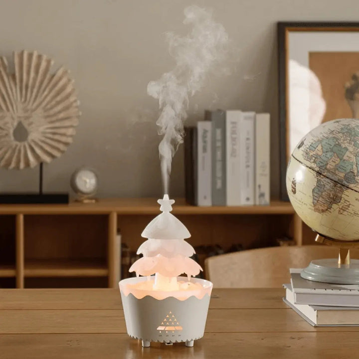 Luvikno | AromaBoom jule diffuser – Ultrasonisk luftfukter med LED og USB