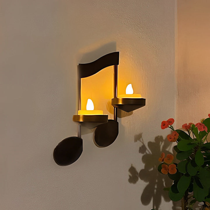 Svart Musikknot Vegglampe Luvikno