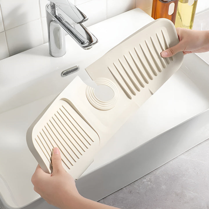 Silicone sprutebeskyttelse for kran – Praktisk dryppmatte | Ideell for kjøkken og bad | Luvikno