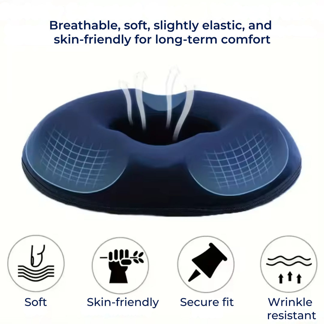 SitRelief | Donut Setepute – Halebein & Hemoroide Lette – Minne Skum – Vaskbar Deksel – Kontor, Reise, Postpartum Bruk Luvikno