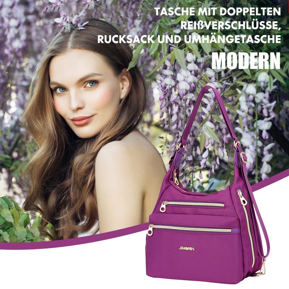 Bag med doble glidelåser, ryggsekk, håndveske og crossbody-veske | Luvikno
