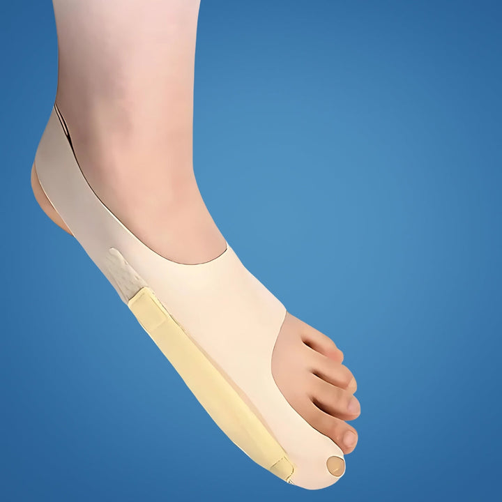 Smertereduserende gelpadding – Ultra-slim stretchstoff – Hverdagskomfort og justering for hallux valgus Luvikno