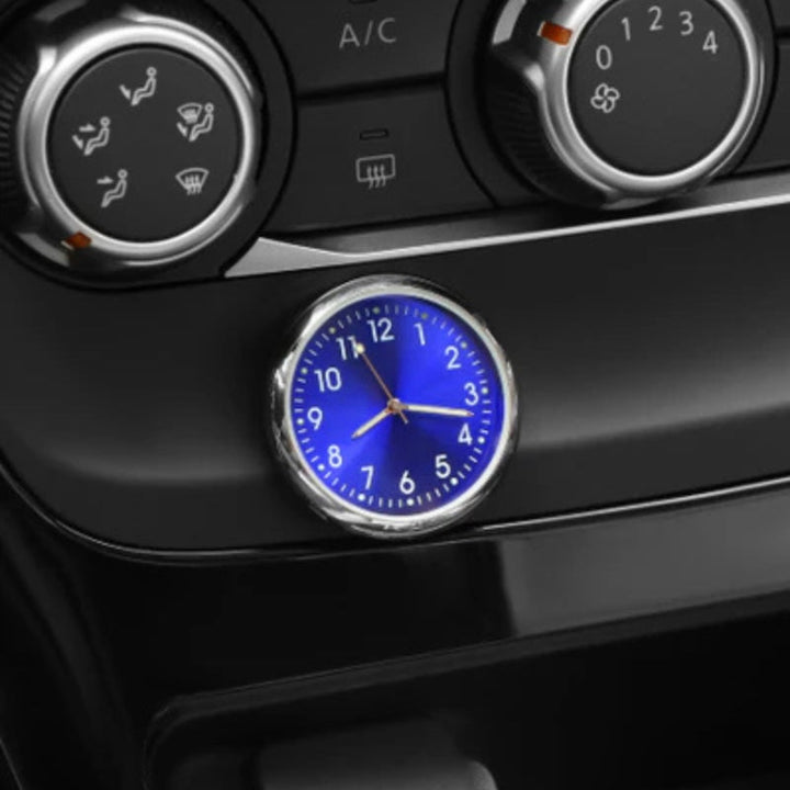 AutoTime Mini Analog Klokke – Selvklebende og Stilleggende Design for Bilinteriør Luvikno