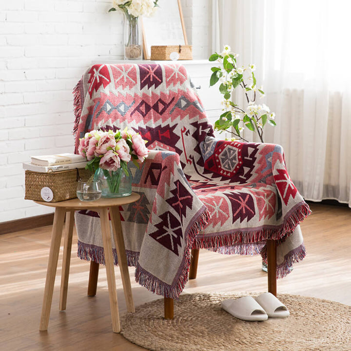 Bohemske strikkede kaster for sofasmykke | Luvikno