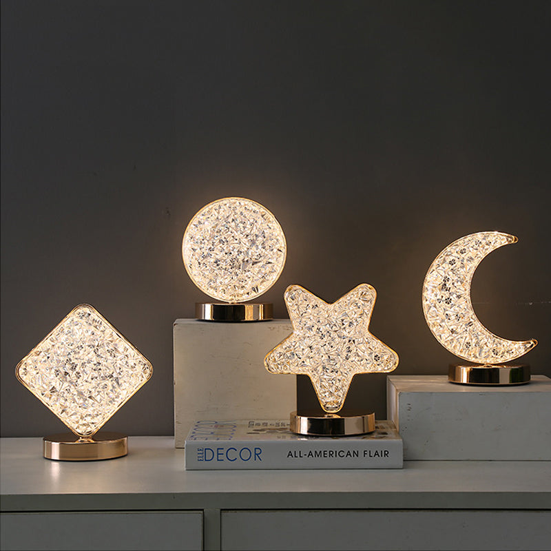Star Moon Metal Table Lamp | Luvikno