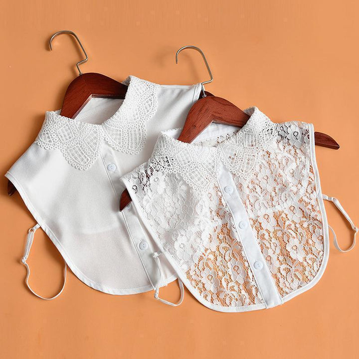 Kvinnebluse med blondeinnsats | Luvikno
