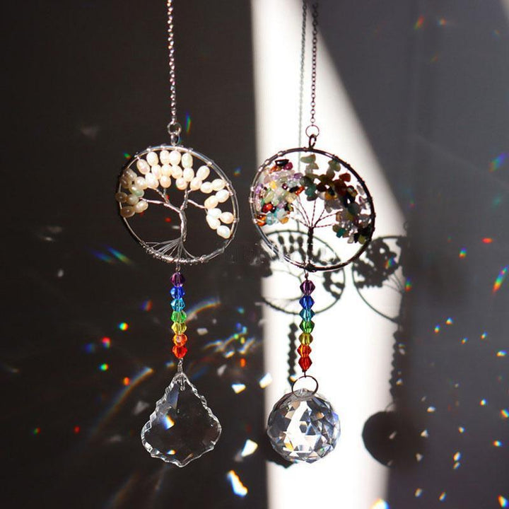 Crystal Wind Chime Tree Of Life Suncatcher | Luvikno