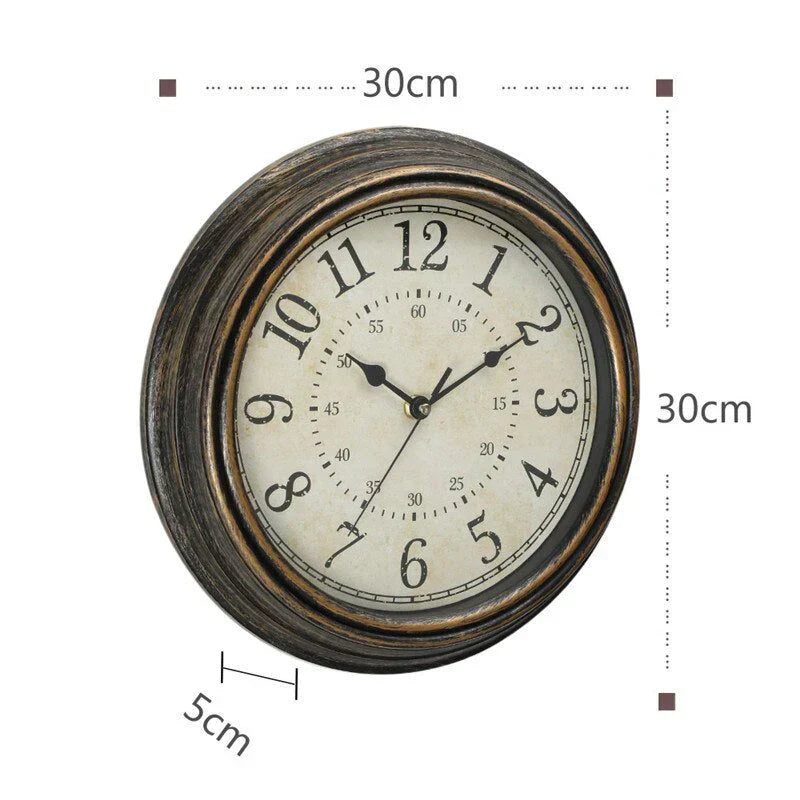 RusticCharm Vintage Veggklokke Luvikno