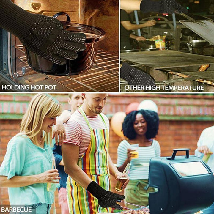 Bequee profesjonelle grillhansker varmeresistente hansker - 1 par | Luvikno