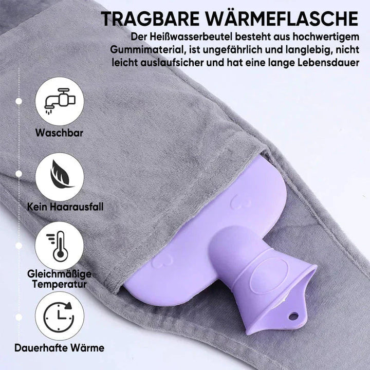 Luvikno | WarmCush – Gjenbrukbar Plysj Varmvannflaske med Hoftepute